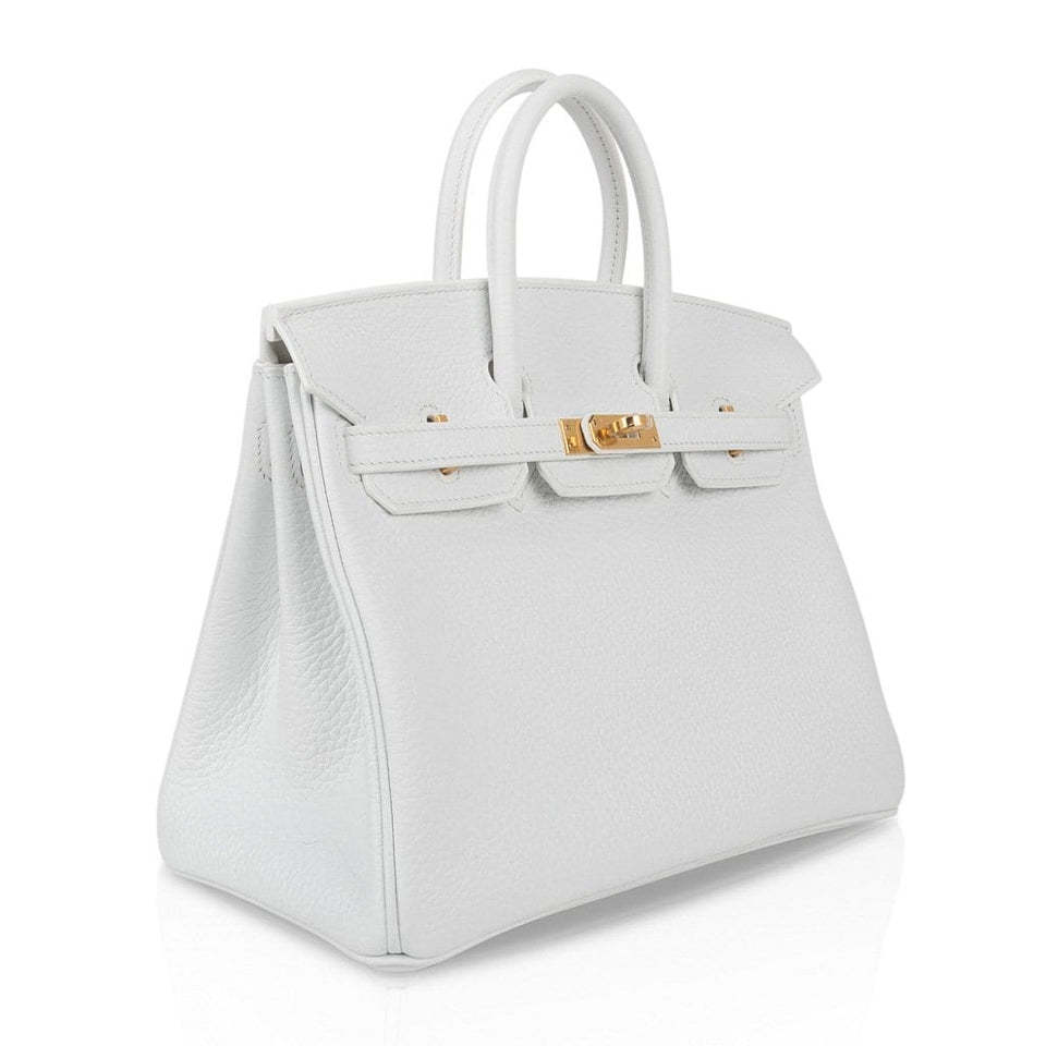 Hermes Birkin 25 HSS Bag White Clemence Gold Hardware