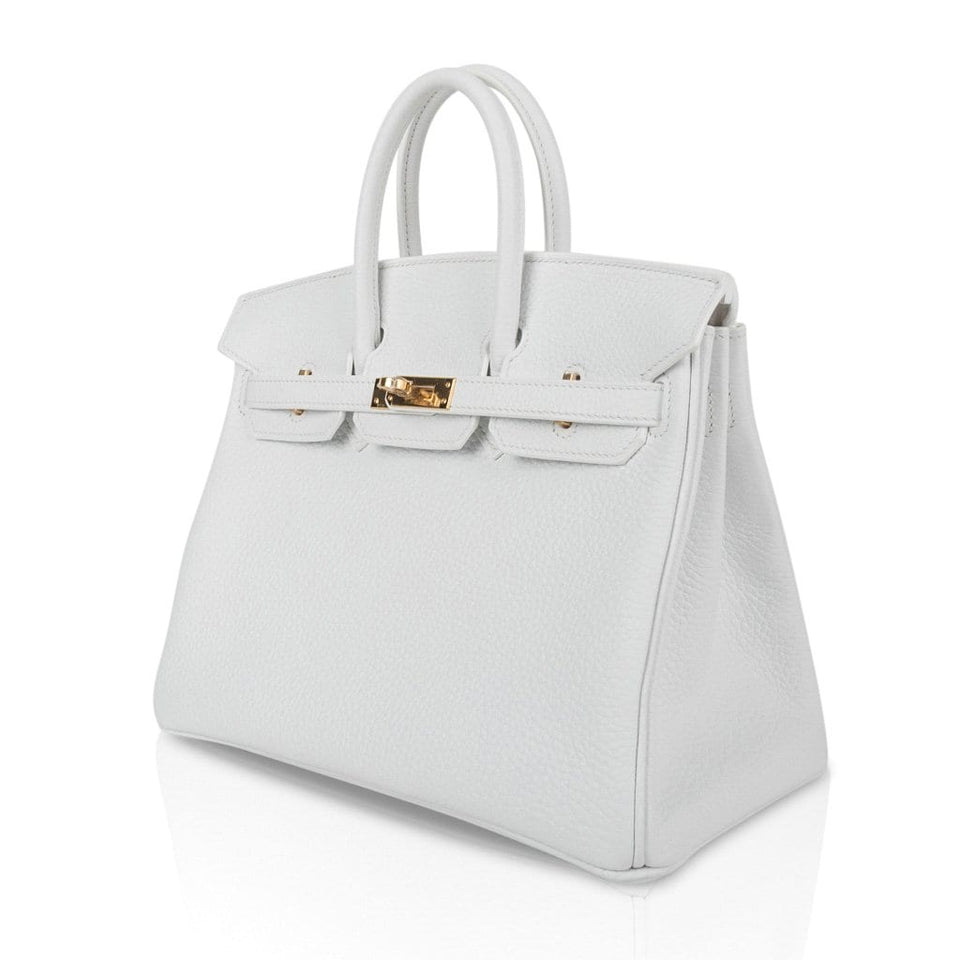 Hermes Birkin 25 HSS Bag White Clemence Gold Hardware