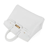 Hermes Birkin 25 HSS Bag White Clemence Gold Hardware