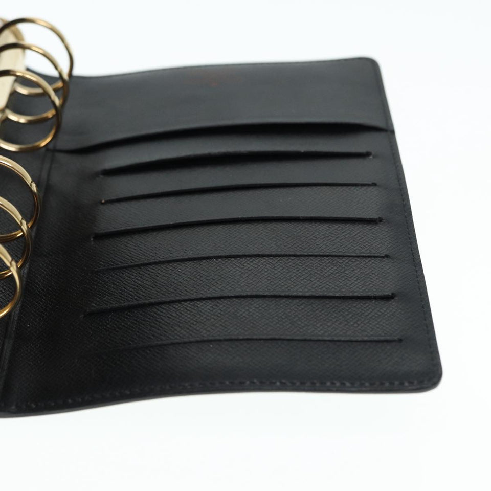 LOUIS VUITTON Epi Agenda MM Day Planner Cover Black R20042 LV Auth hk1595
