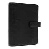 LOUIS VUITTON Epi Agenda MM Day Planner Cover Black R20042 LV Auth hk1595