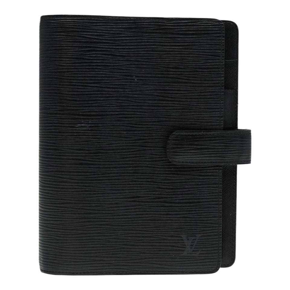 LOUIS VUITTON Epi Agenda MM Day Planner Cover Black R20042 LV Auth hk1595