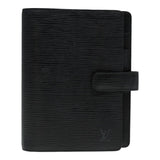 LOUIS VUITTON Epi Agenda MM Day Planner Cover Black R20042 LV Auth hk1595