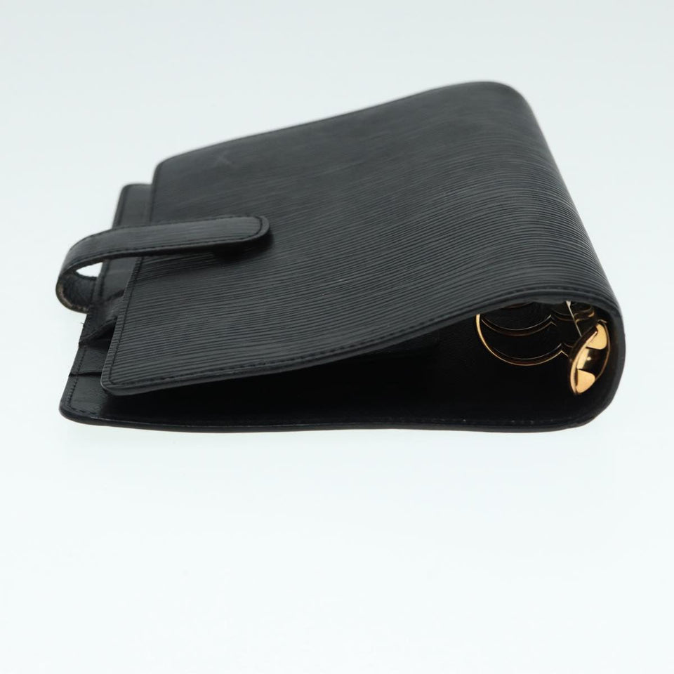LOUIS VUITTON Epi Agenda MM Day Planner Cover Black R20042 LV Auth hk1595
