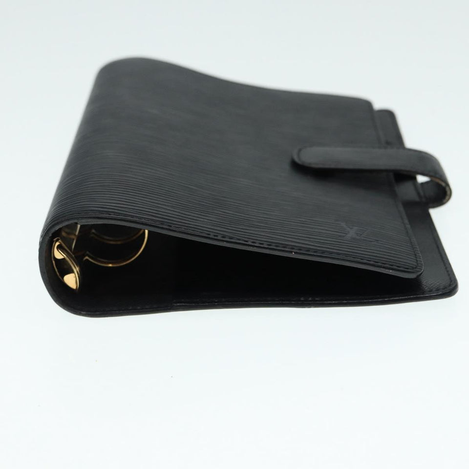 LOUIS VUITTON Epi Agenda MM Day Planner Cover Black R20042 LV Auth hk1595