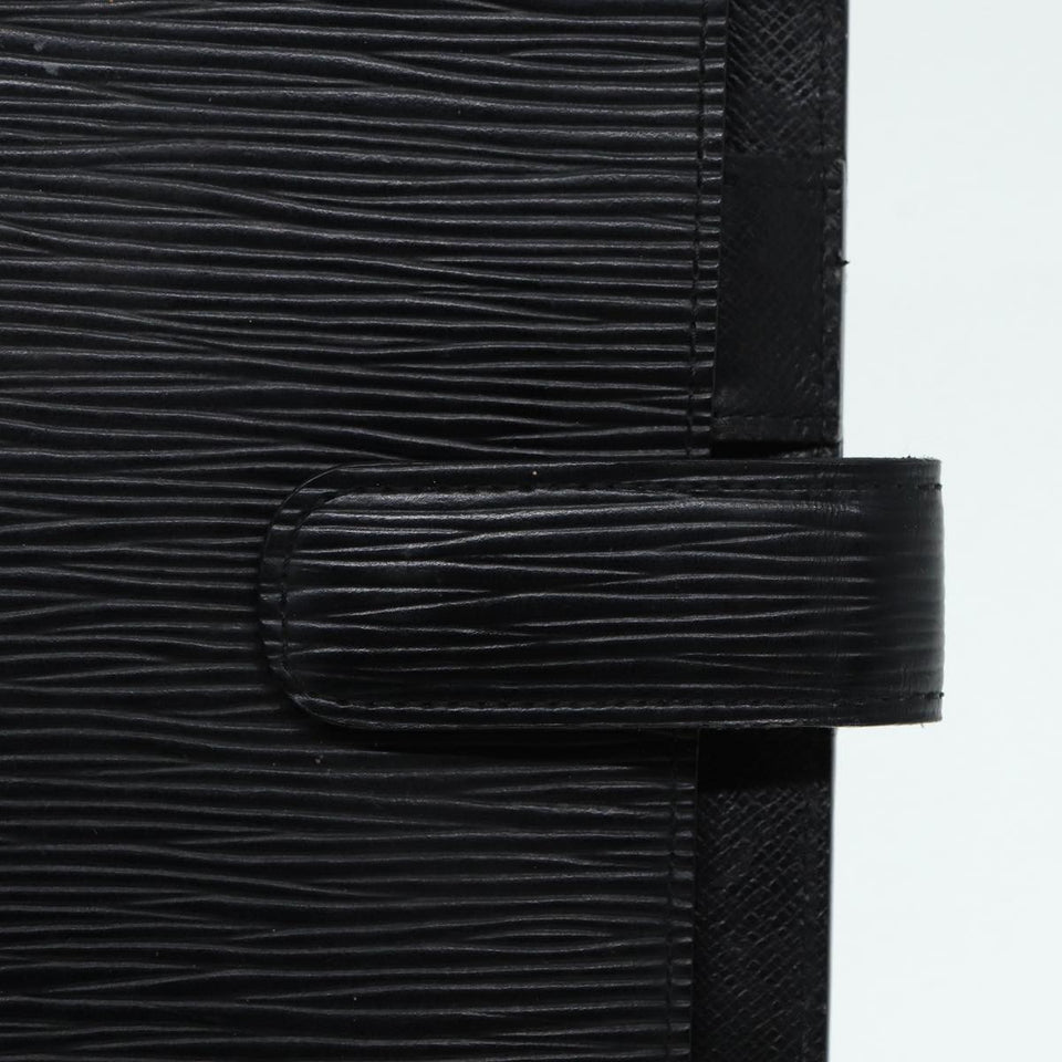 LOUIS VUITTON Epi Agenda MM Day Planner Cover Black R20042 LV Auth hk1595
