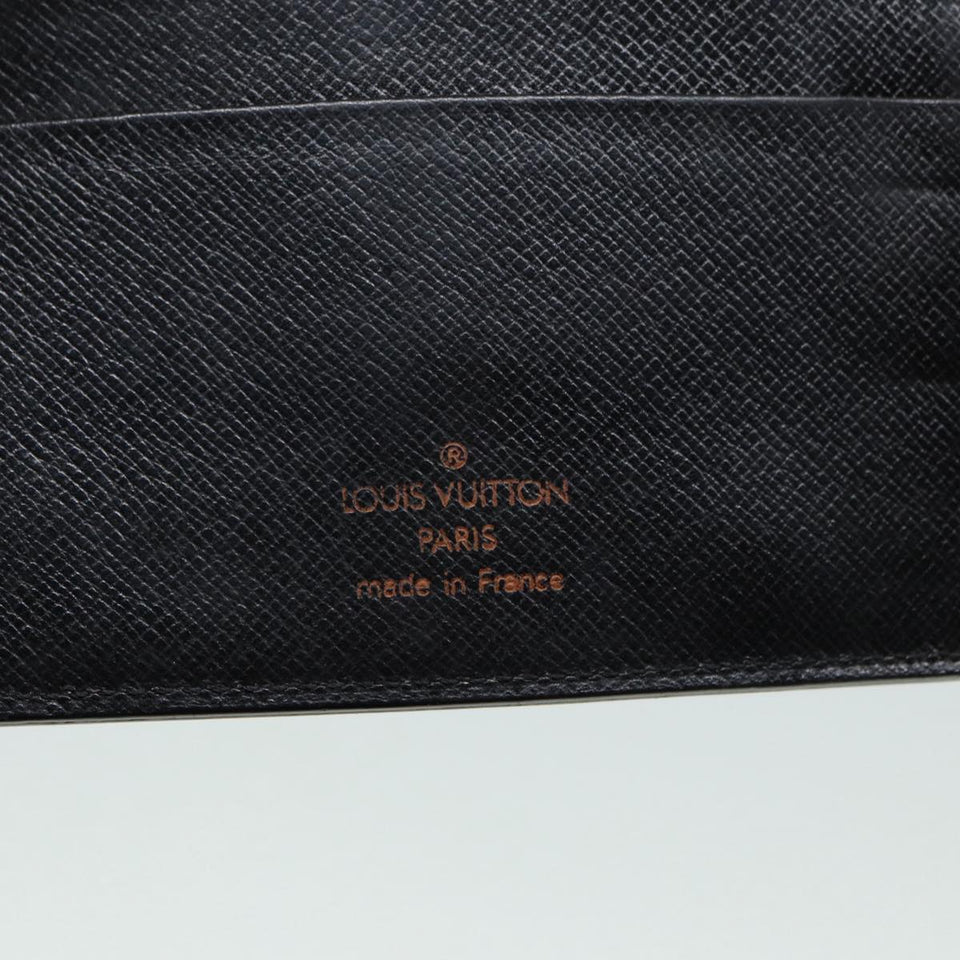 LOUIS VUITTON Epi Agenda MM Day Planner Cover Black R20042 LV Auth hk1595