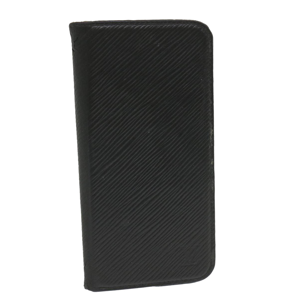 LOUIS VUITTON Epi iPhone Case Black M64469 LV Auth hs1678