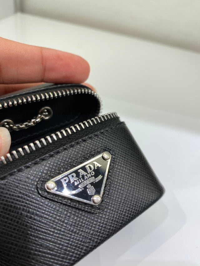 Prada Black Logo Airpods Case