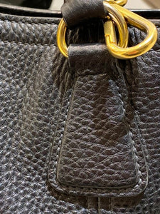 Prada Black Vitello Daino Tote Bag