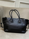 Prada Black Vitello Two Way Handbag Bag