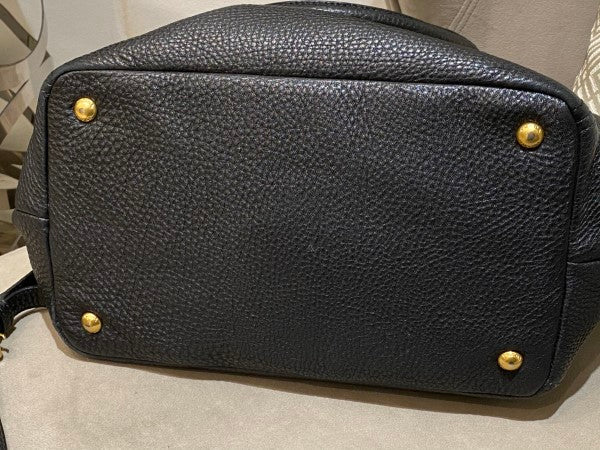 Prada Black Vitello Daino Tote Bag