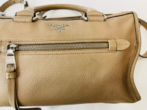 Prada Beige Vitello Phenix Tote Bag