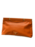 Prada Orange Soft Frame Clutch