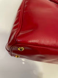 Prada Red Vernice Vertical Tote Bag