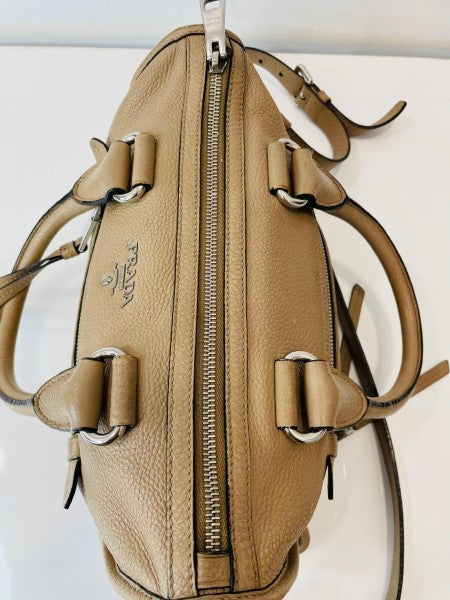 Prada Beige Vitello Phenix Tote Bag