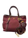 Prada Burgundy Waterproof Tote Bag