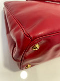 Prada Red Vernice Vertical Tote Bag
