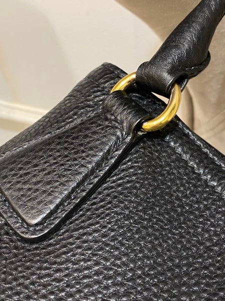 Prada Black Vitello Daino Tote Bag