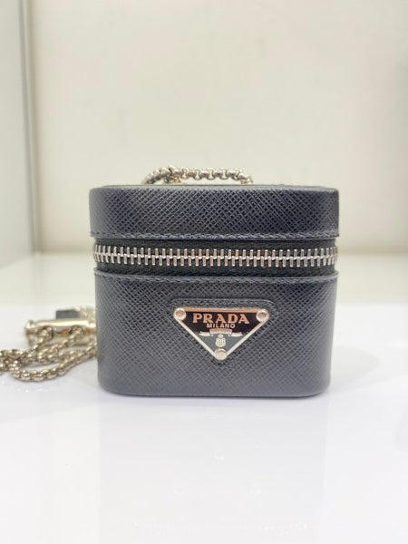 Prada Black Logo Airpods Case