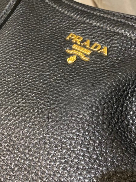 Prada Black Vitello Daino Tote Bag