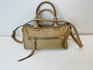 Prada Beige Vitello Phenix Tote Bag