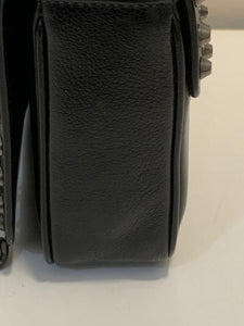 Prada Black Flap Studded Crossbody Bag