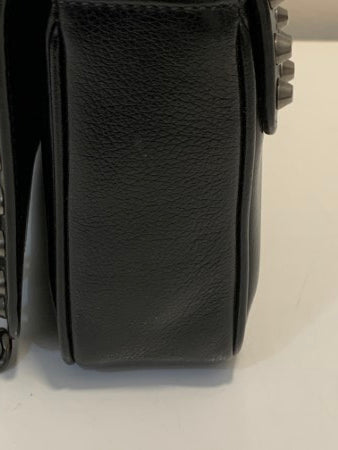 Prada Black Flap Studded Crossbody Bag