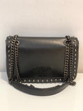 Prada Black Flap Studded Crossbody Bag