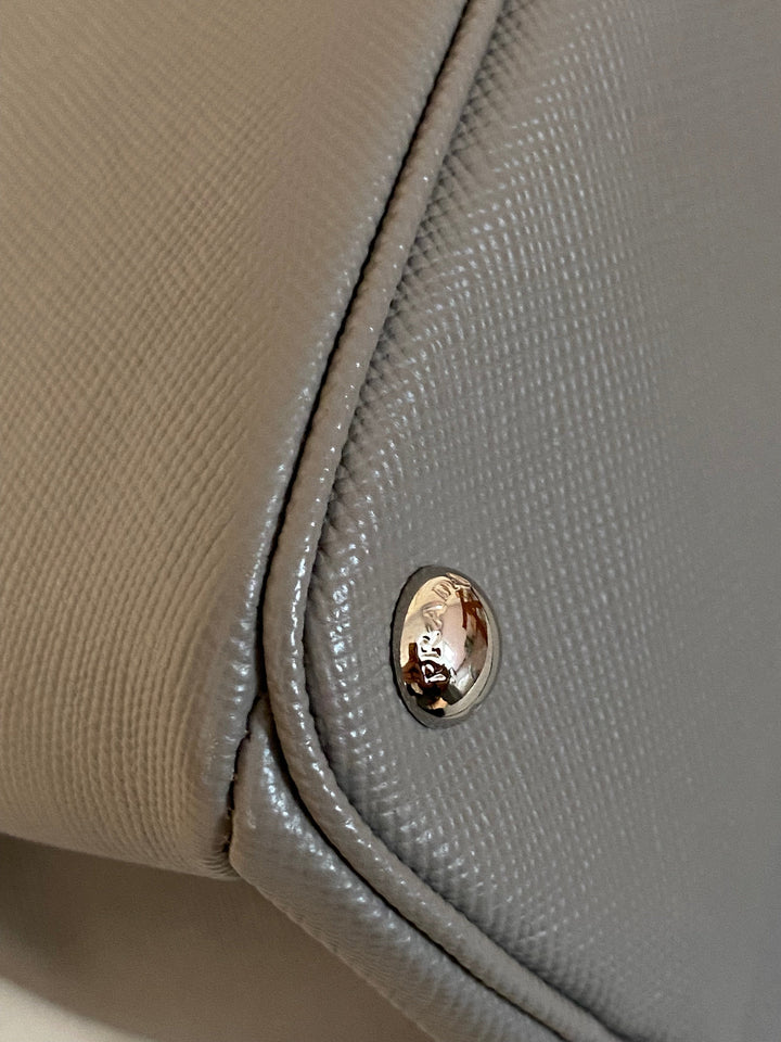 Prada Grey Twin Tote Bag