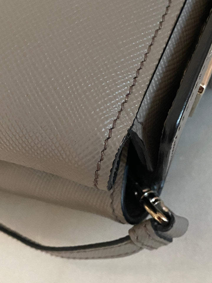 Prada Grey Twin Tote Bag