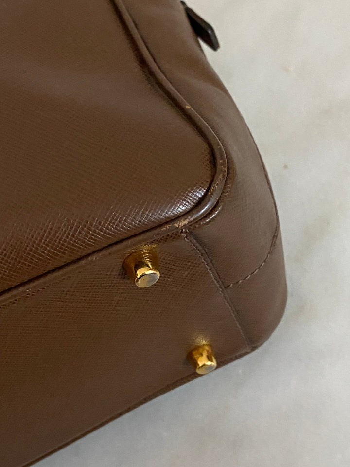 Prada Brown Bauletto Tote Bag