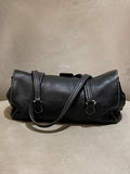 Prada Black Easy Vitello Satchel Bag