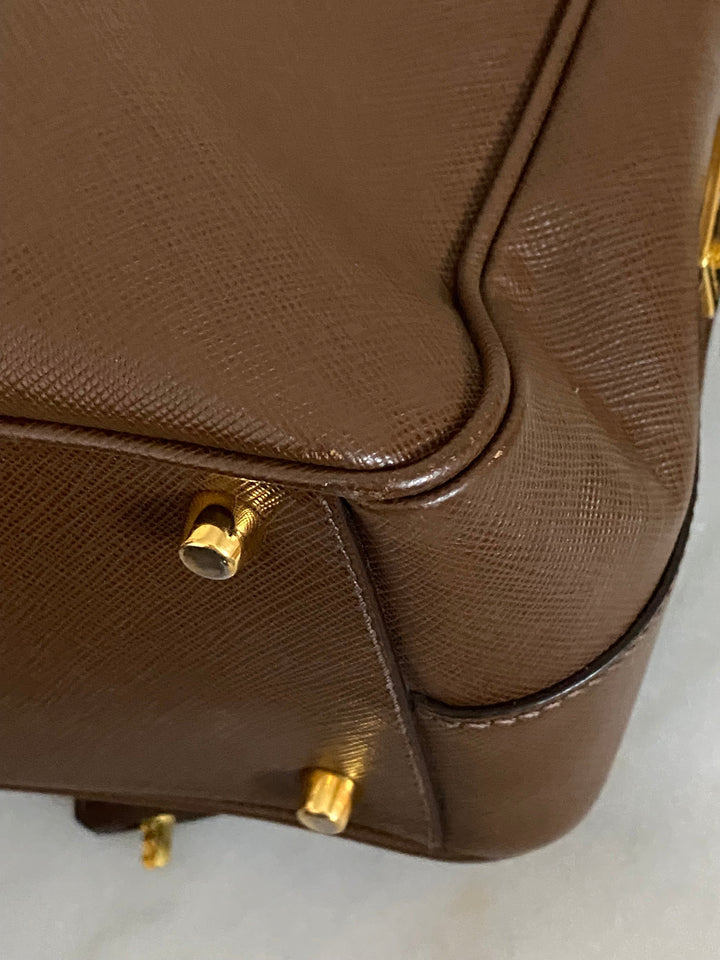 Prada Brown Bauletto Tote Bag
