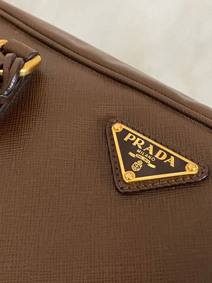 Prada Brown Bauletto Tote Bag