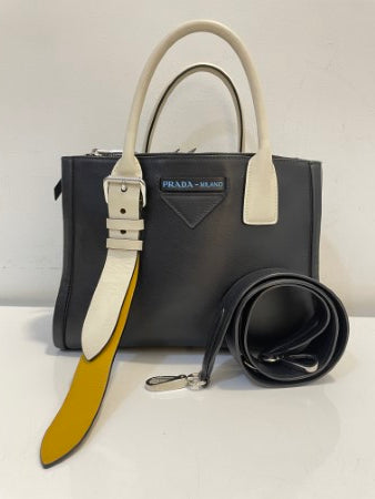 Prada Bicolor Concept Top Handle Bag