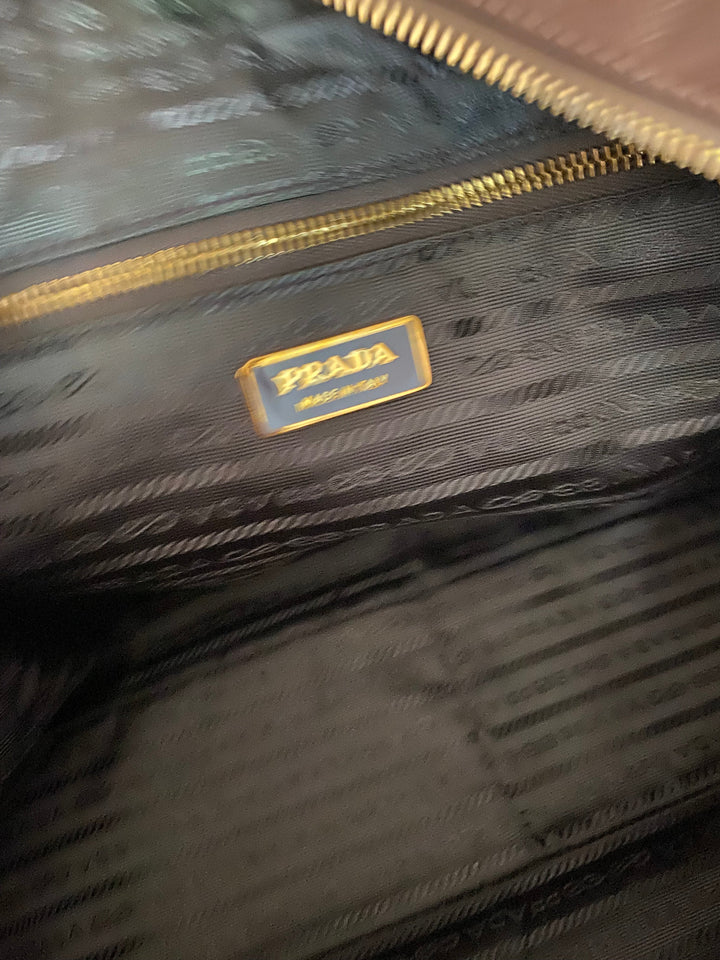 Prada Brown Bauletto Tote Bag