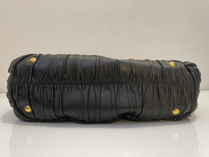 Prada Black Nappa Gaufre Tote Bag
