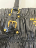 Prada Black Nappa Gaufre Tote Bag