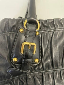 Prada Black Nappa Gaufre Tote Bag