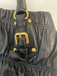 Prada Black Nappa Gaufre Tote Bag
