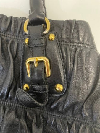 Prada Black Nappa Gaufre Tote Bag