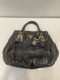 Prada Black Nappa Gaufre Tote Bag