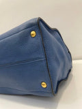 Prada Blue Vitello Daino Bag