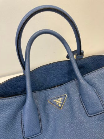 Prada Blue Vitello Daino Bag