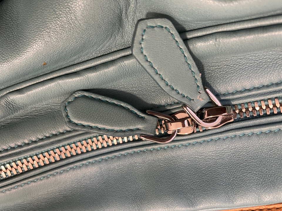 Prada Camel Ostrich Tote Bag