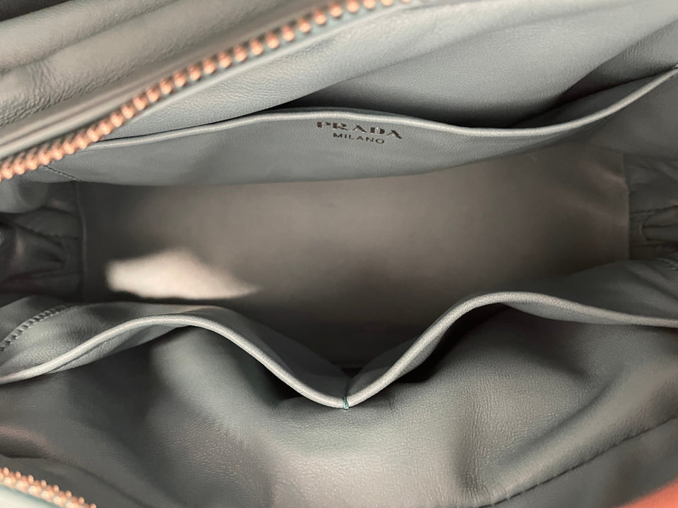 Prada Camel Ostrich Tote Bag