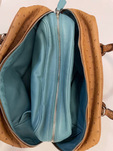 Prada Camel Ostrich Tote Bag