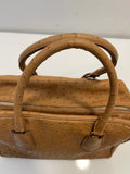 Prada Camel Ostrich Tote Bag