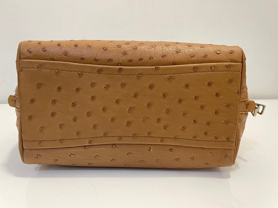 Prada Camel Ostrich Tote Bag